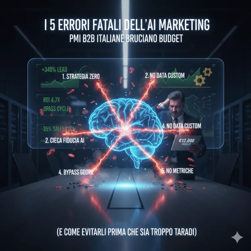 5 errori fatali dellAI marketing che stanno bruciando budget alle PMI B2B italiane
